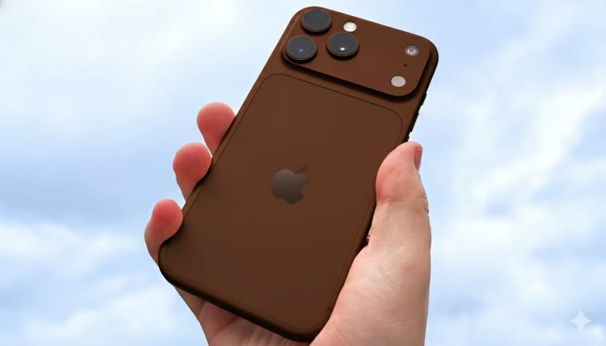 iPhone 18 Pro render showing smaller Dynamic Island and burgundy colorway | ALT TEXT: iPhone 18 Pro leaked design smaller Dynamic Island deep red