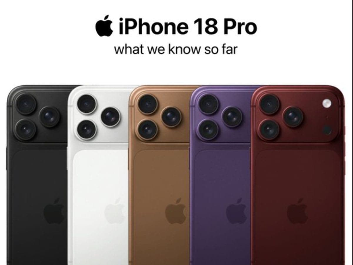 Side-by-side photo of iPhone 18 Pro Max and iPhone 17 Pro Max on a table | ALT TEXT: iPhone 18 Pro Max vs iPhone 17 Pro Max side by side